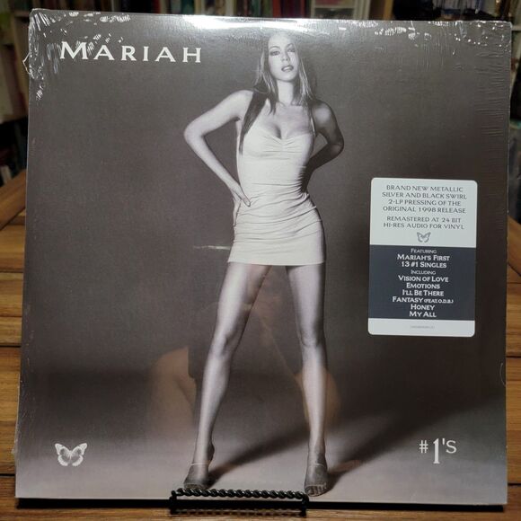 VINYL Mariah Carey: #1's - 2 Silver/Black Swirl LP + 4 Bonus Tracks NEW / SEALED - Picture 1 of 6